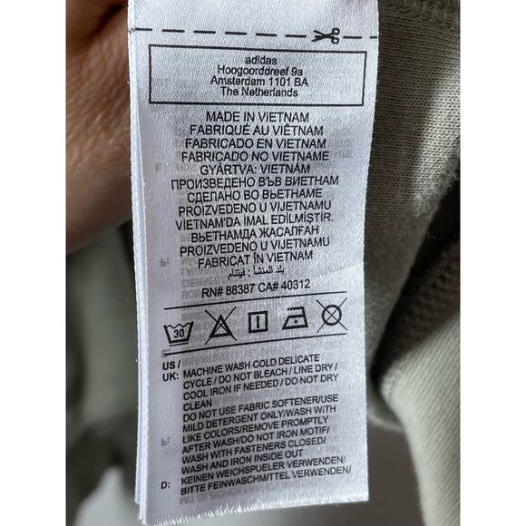 adidas Mens 1/2 Zip Pullover Shirt Kangaroo Pocket Large Golf Go-To Silver Green - Picture 5 of 6